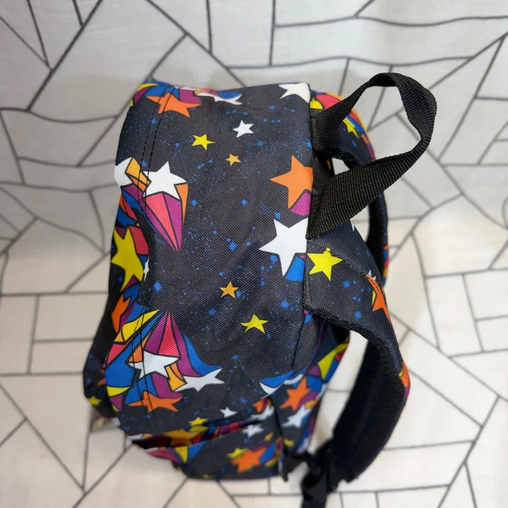 Two Left Feet Backpack Kids Small Black Star Power Galaxy Padded Tech Pod NWT